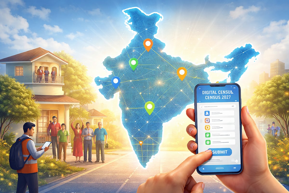 आता जनगणना 'तुमच्या' हातात! देशात पहिल्यांदाच डिजिटल जनगणना; मोबाईलवरच माहिती भरण्याची नवी सुविधा