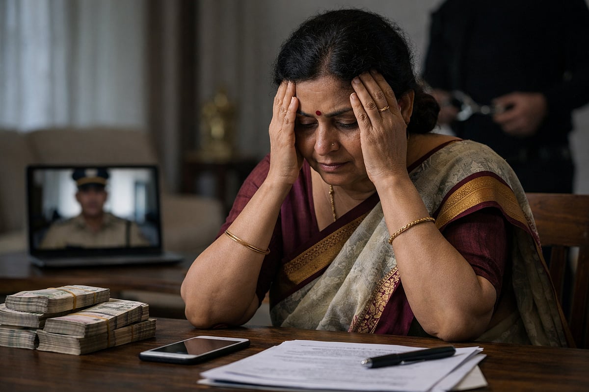 Mumbai : 'डिजिटल अरेस्ट'च्या नावाखाली ६० लाखांची फसवणूक; महिलेला मालमत्ता विकायलाही भाग पाडले
