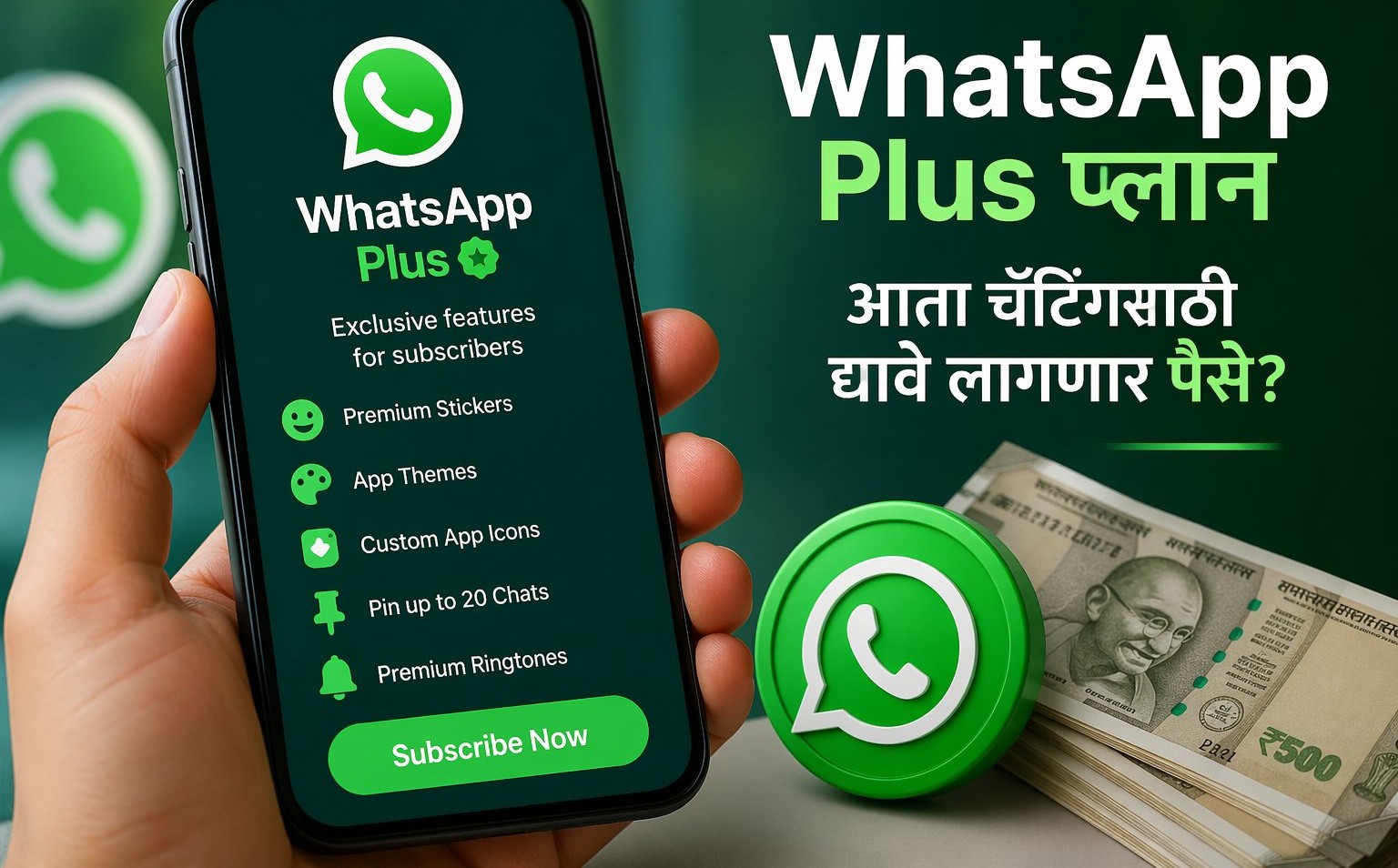 WhatsApp Plus: व्हॉट्सॲप प्रीमियम प्लॅन लवकरच; कस्टम थीम, स्टिकर्स आणि नवीन फीचर्ससाठी किती पैसे मोजावे लागणार?