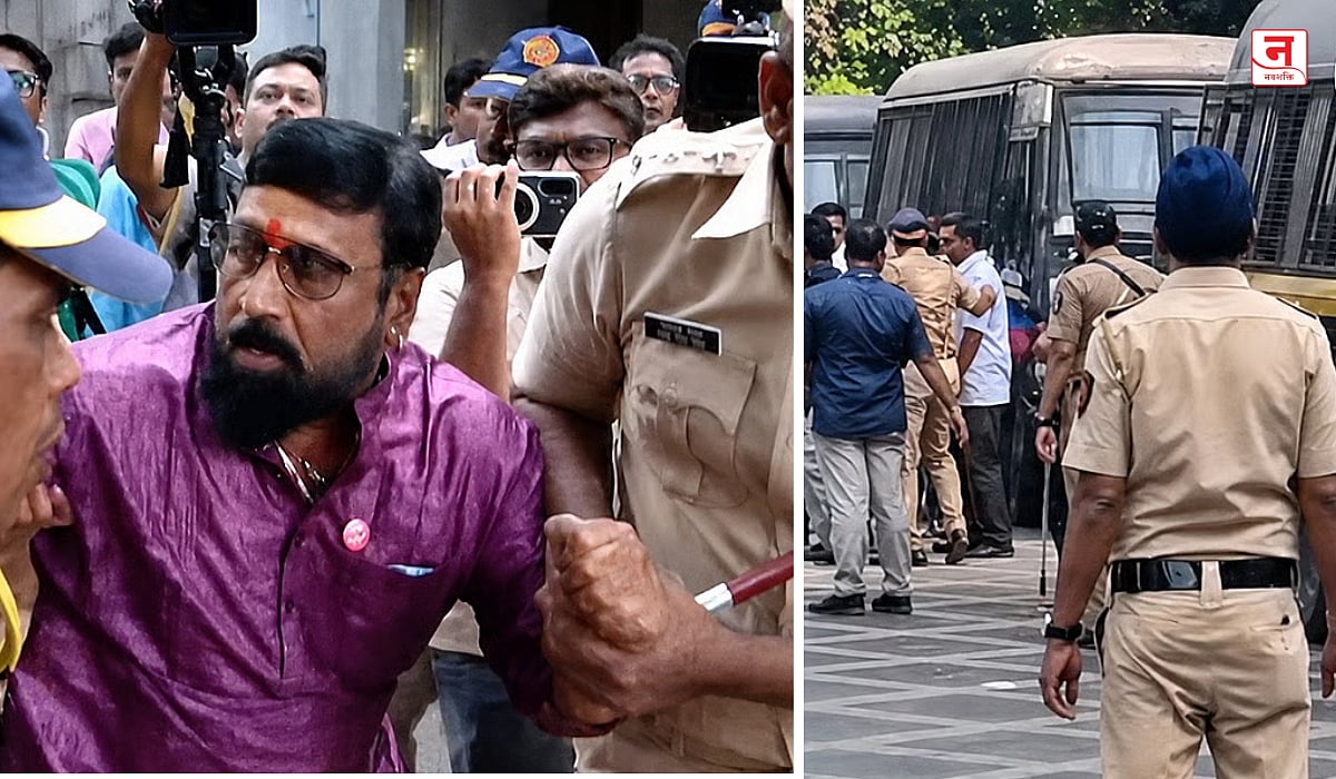Mumbai : ‘वर्षा’वर धडकण्यापूर्वीच आंदोलनकर्त्यांची धरपकड;  कोकणातील आंबा-काजू उत्पादक शेतकऱ्यांसाठी आघाडीचे आंदोलन