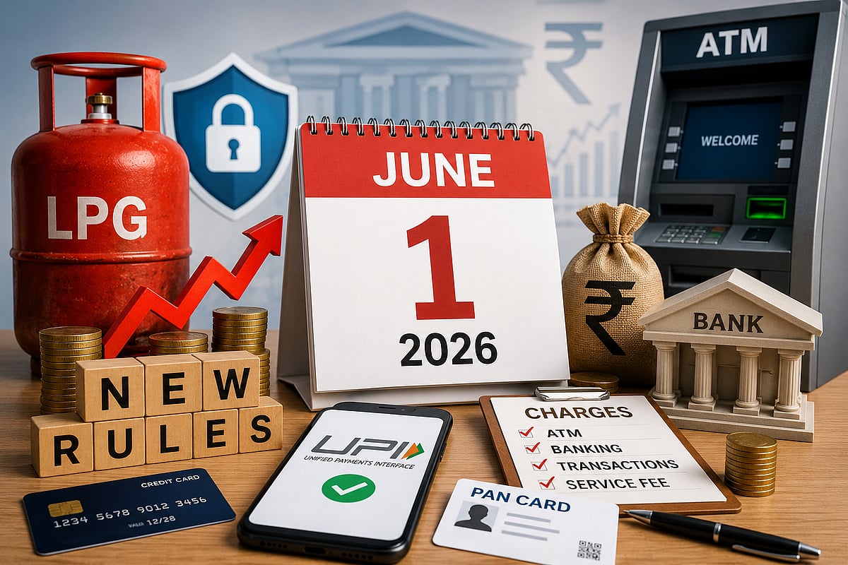 १ जूनपासून बदलणार आर्थिक नियम; LPG, UPI, ATM शुल्कांसह दैनंदिन खर्चावर होणार परिणाम