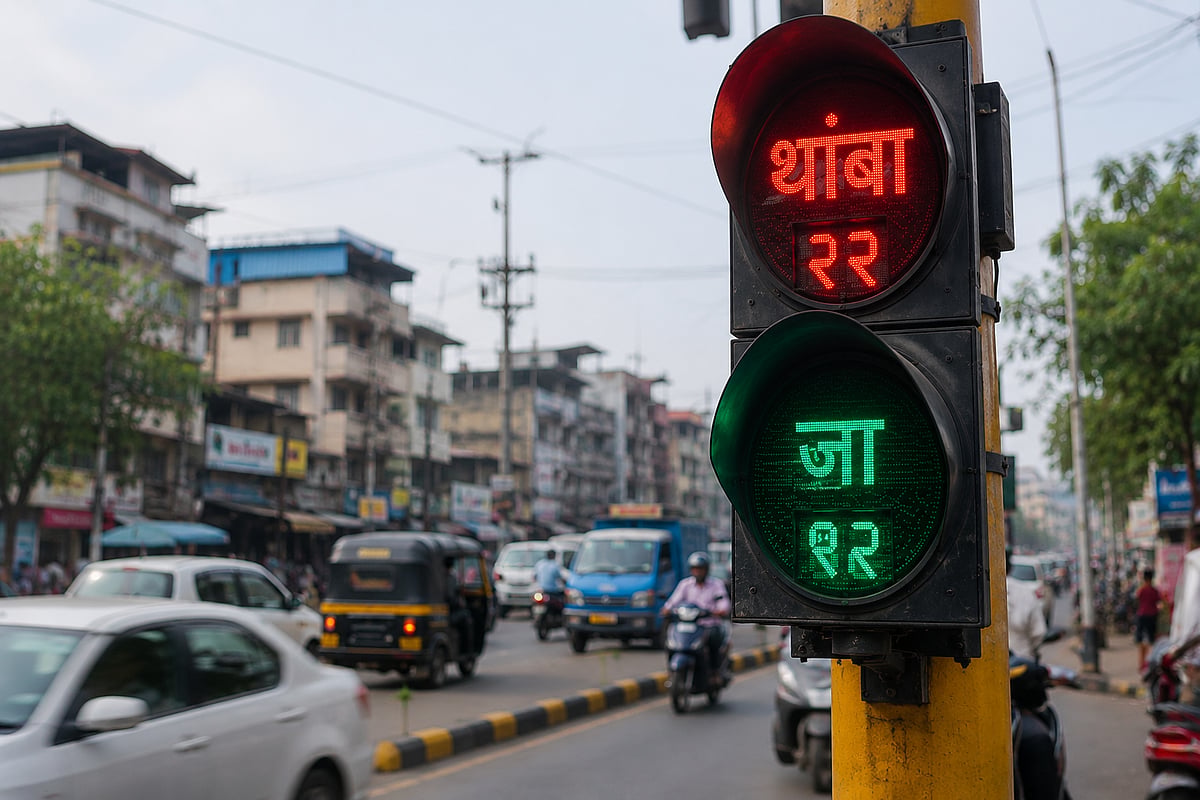 बदलापूरमधील 'सिग्नल' आता मराठीत; इंग्रजी शब्दांसह अंकांतही बदल