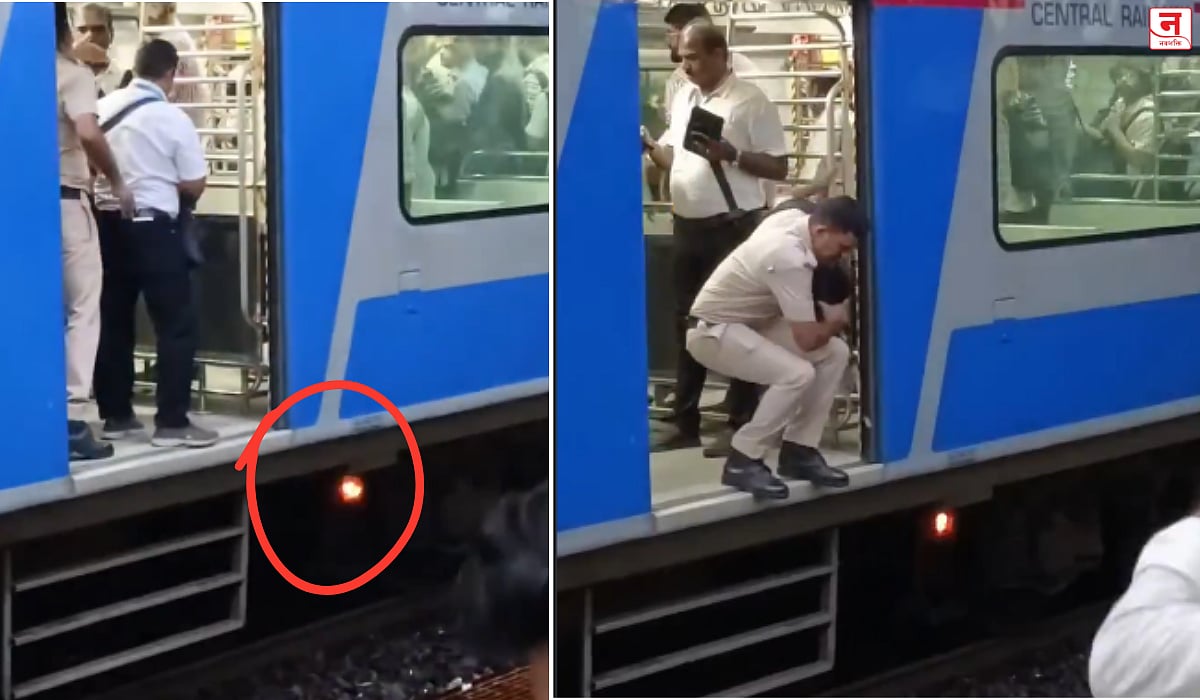 Mumbai : एसी लोकलखालून धूर अन् ठिणग्या; घाटकोपर स्थानकात नेमकं काय घडलं? Video