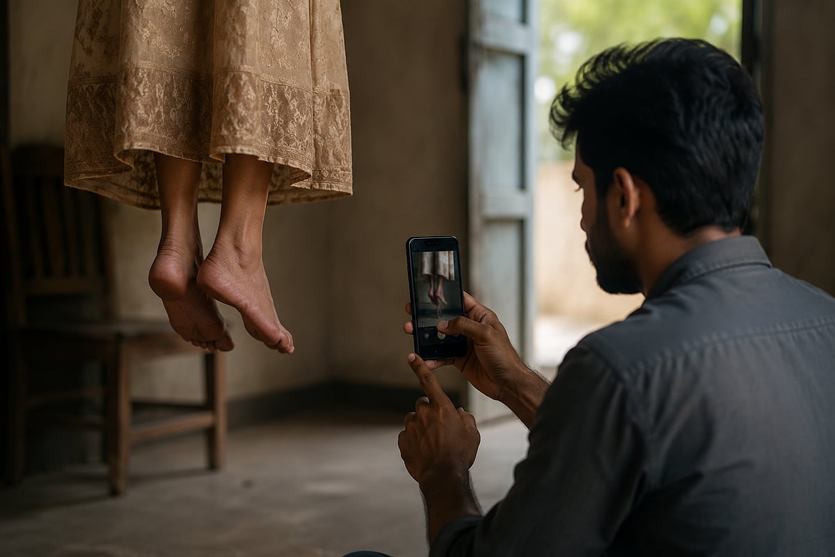पत्नीचा जीव जात असताना मोबाईलमध्ये VIDEO शूट; पतीच्या कृत्याने पोलिसही हादरले