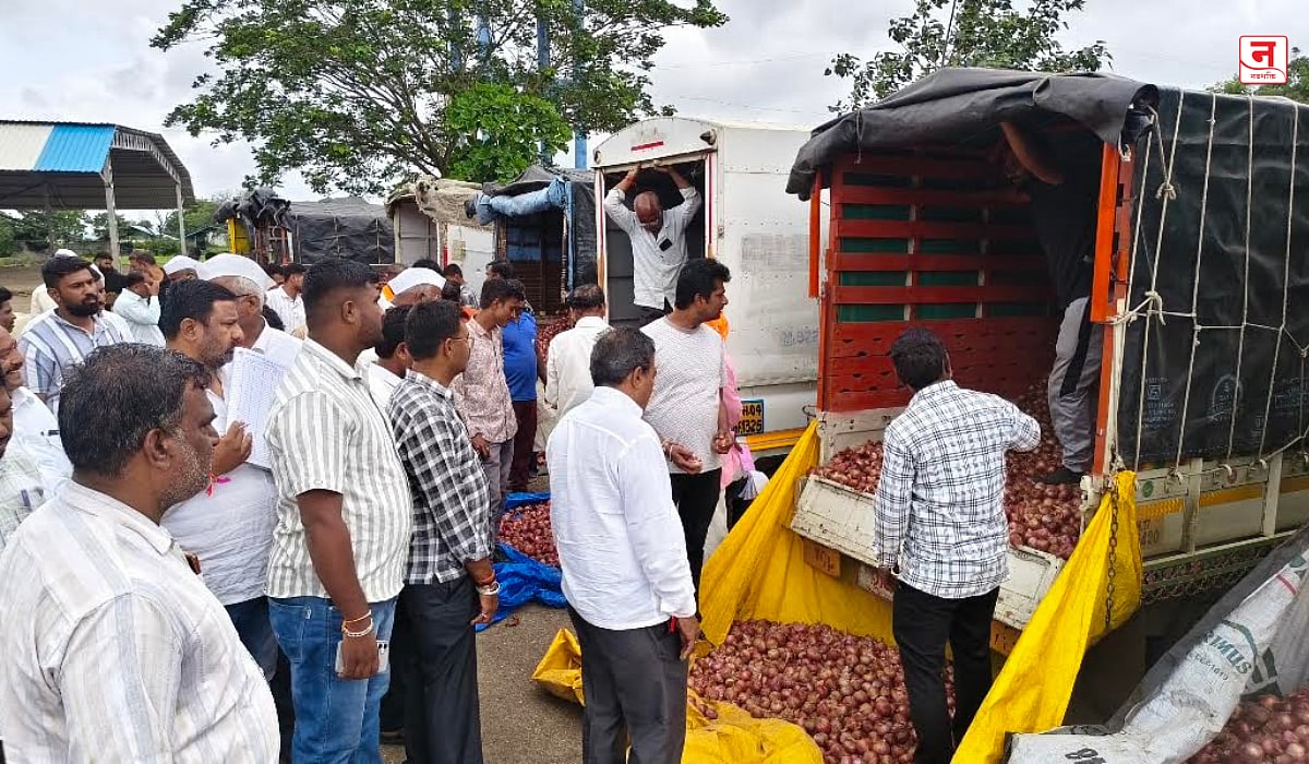 दिल्लीला कांदा पोहोचला अन् लासलगावात दर घसरला; शेतकऱ्यांना पावणेतीन कोटींचा फटका
