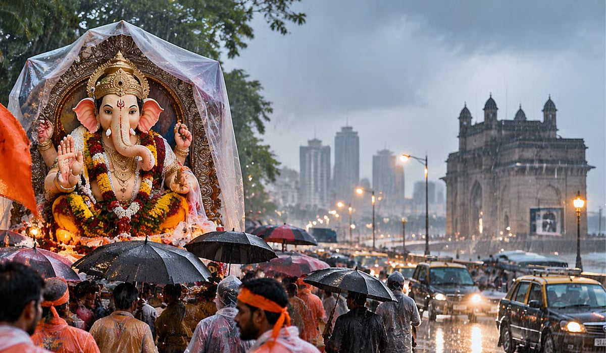 Monsoon Update : गणेश आगमनाला पावसाचीही हजेरी; आज वादळी वाऱ्याचा अंदाज