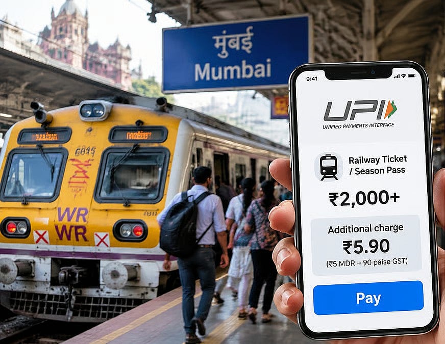 UPI तिकीट, पास खरेदीवर प्रवाशांना भुर्दंड; ५.९० रुपये अधिक मोजावे लागणार