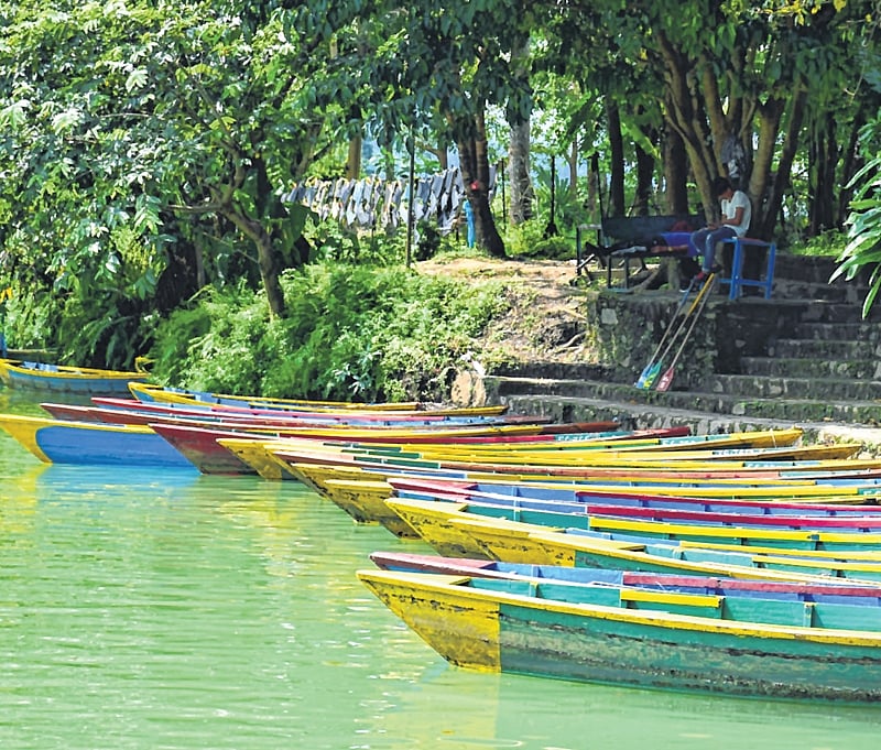 Hire a boat and sail down the meandering Bagmati river