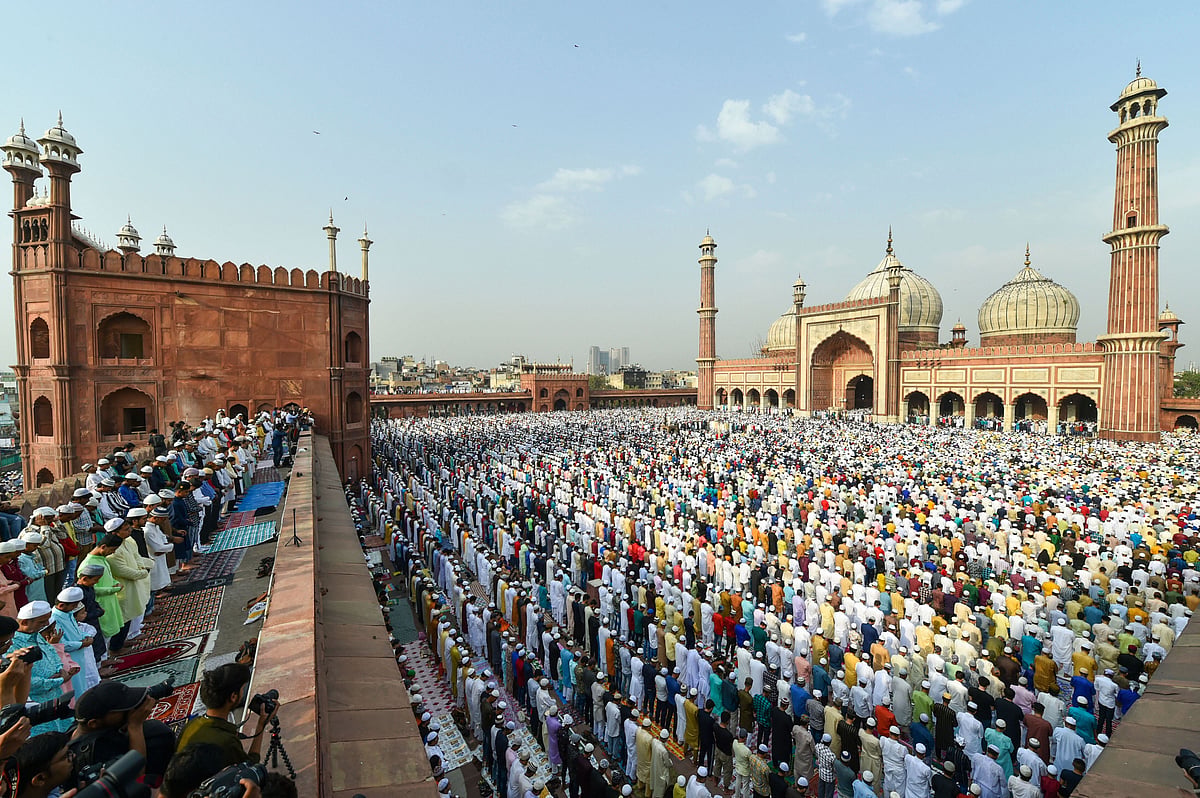 Watch: Devotees offer namaz at Jama Masjid on Eid-Al-Adha in New Delhi