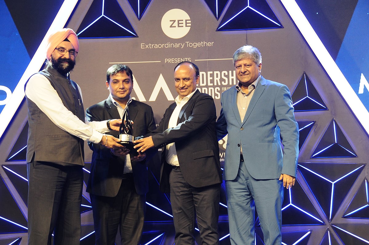 (L-R) : Mr R. S.  Sodhi; Mr Rajat Sapra & Shashank Srivastava; Mr Shashi Sinha
