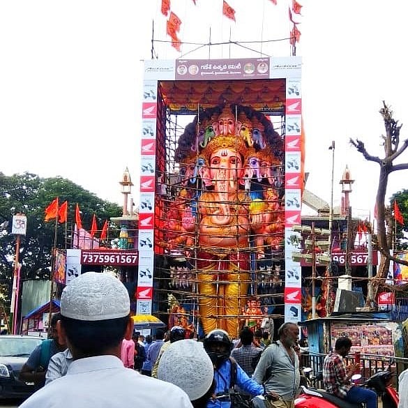 Khairatabad Ganesh is sculpted at 61 feet height & is claimed to be the tallest murti in India by organizers. 