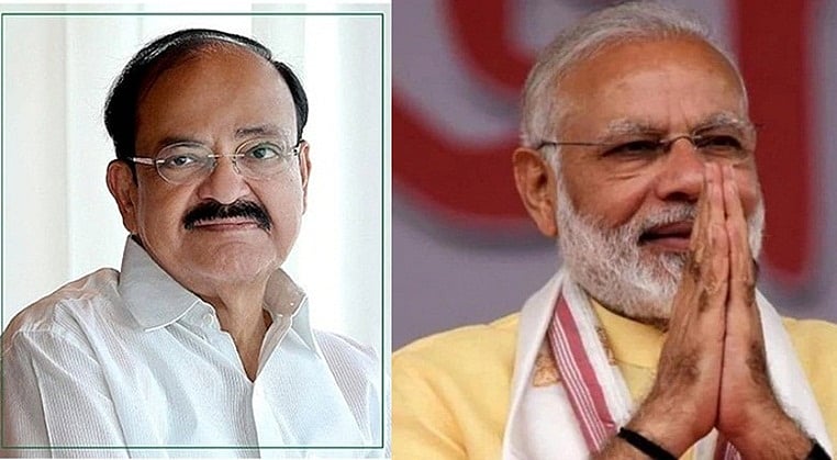 Vice President Venkaiah Naidu and Prime Minister Narendra Modi |
