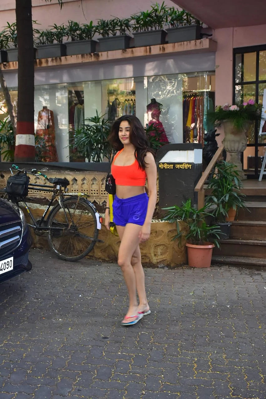 Janhvi Kapoor spotted at gym in Pali