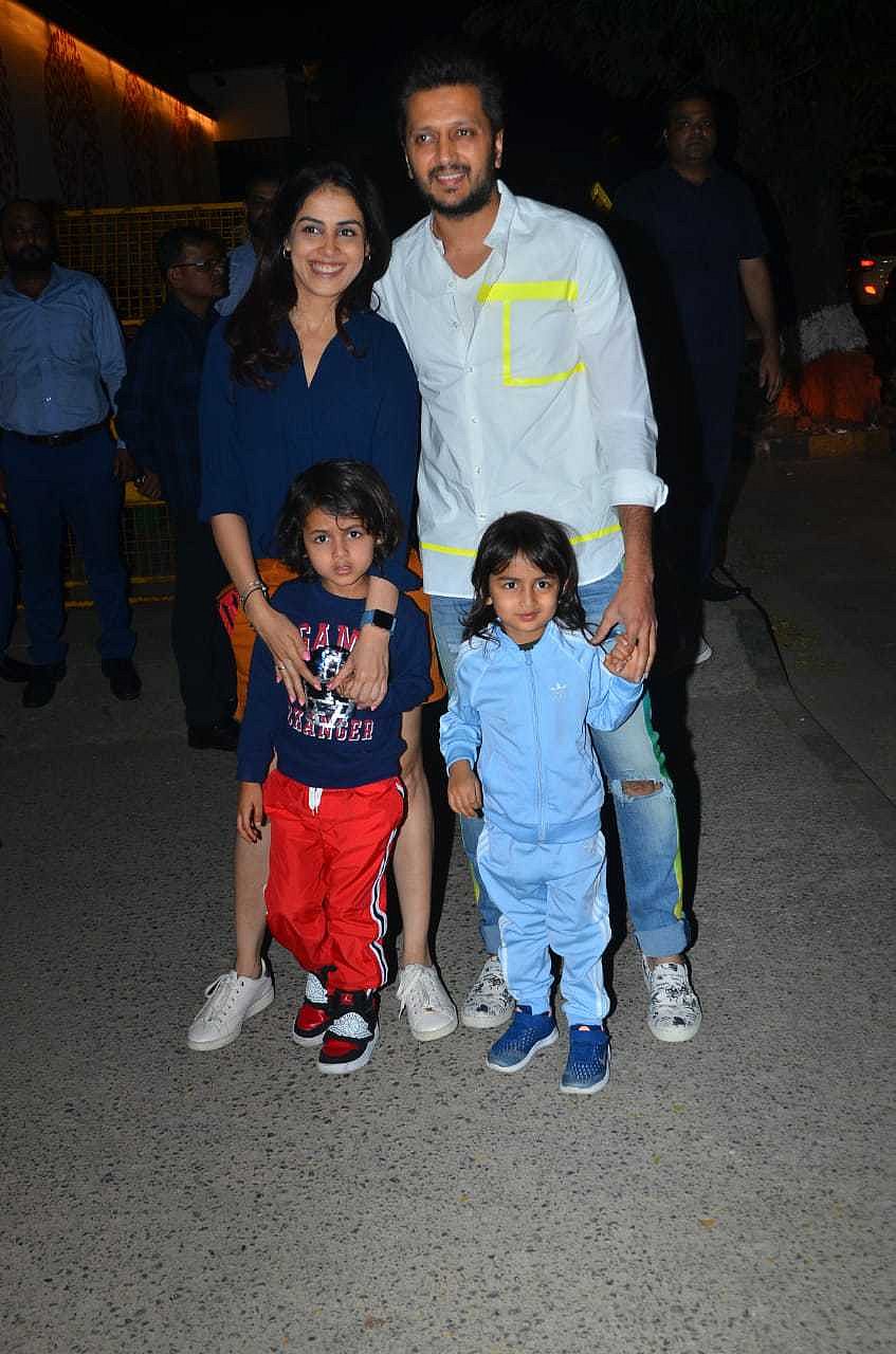Riteish and Genelia Deshmukh with their sons