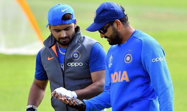 Rishabh Pant (left) with Rohit Sharma  | 