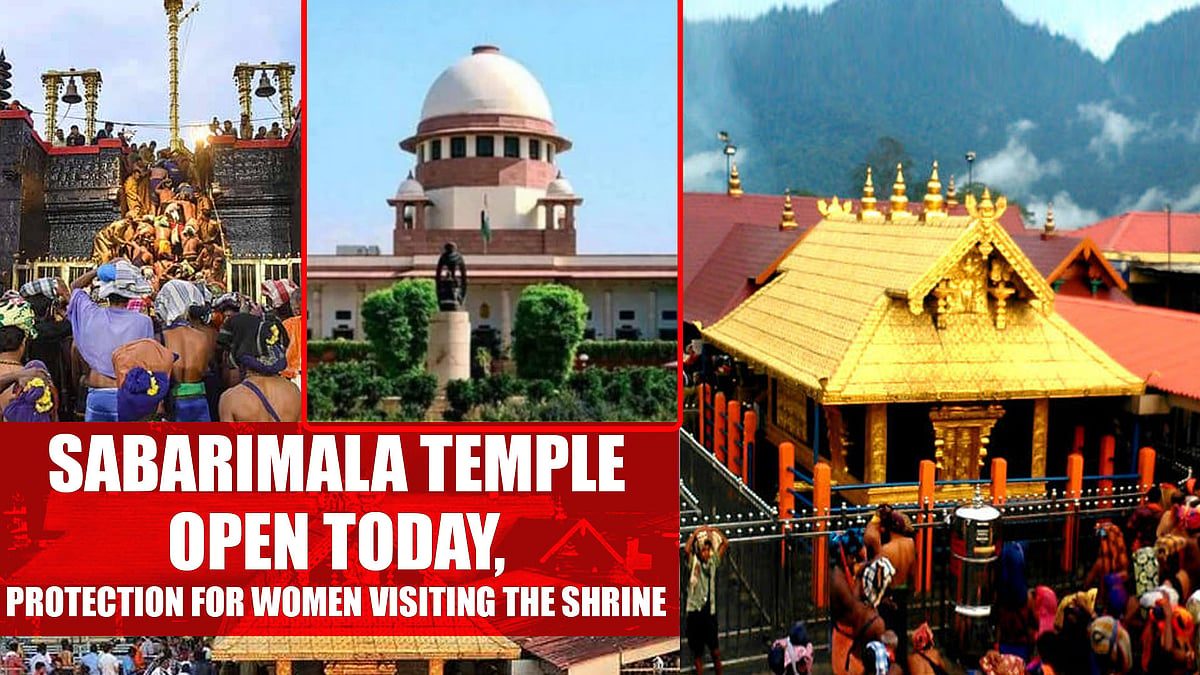 Sabarimala temple to open today, no protection for women visiting the shrine