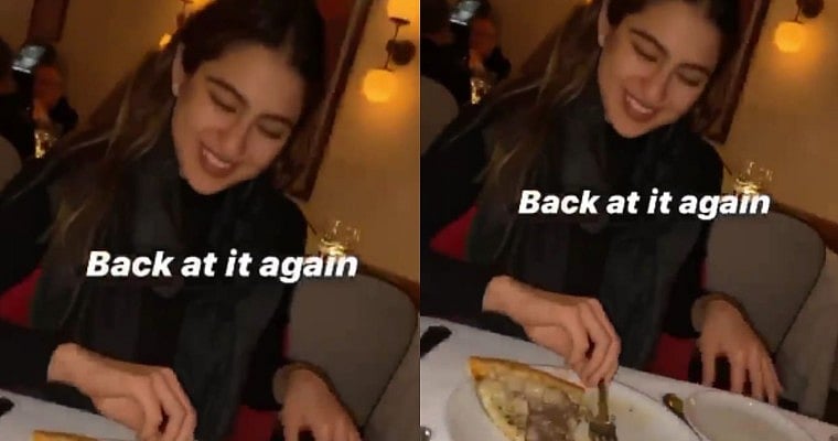 Watch: Sara Ali Khan devours a pizza post workout session in New York