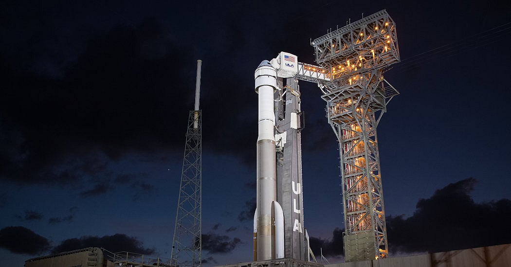 Boeing spacecraft launches on first mission to space station