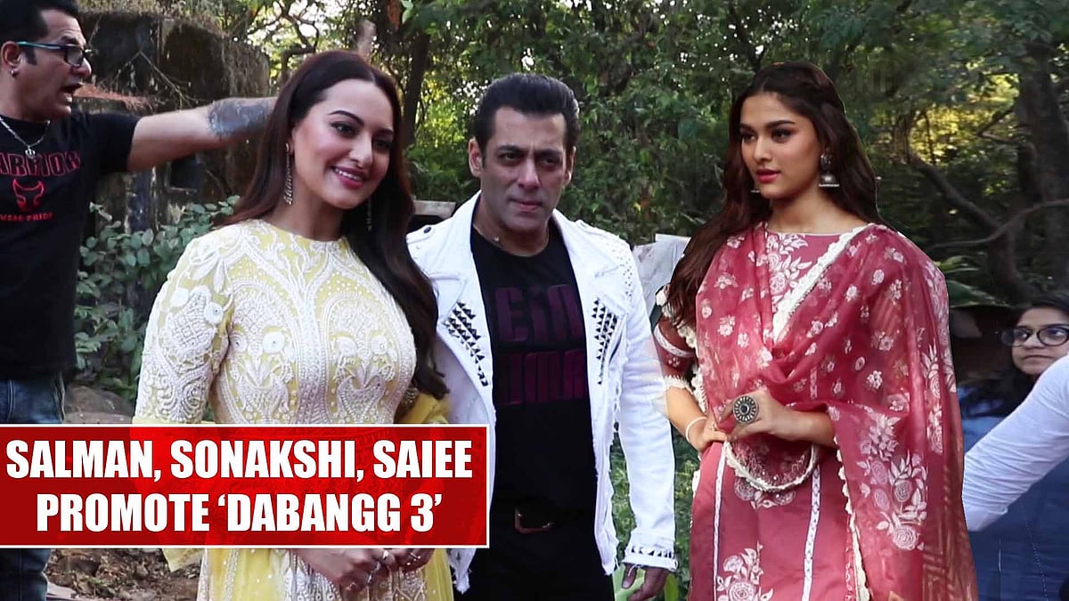 Salman Khan, Sonakshi Sinha And Saiee Manjrekar promote their upcoming film ‘Dabangg 3’