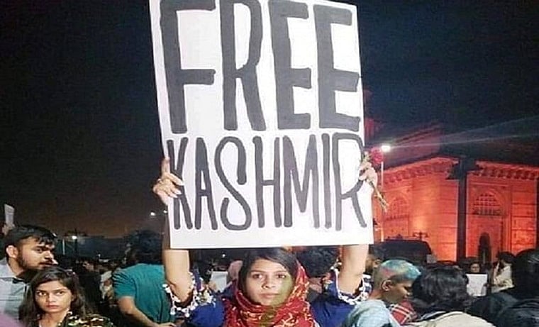 'Marathi girl lamented plight of Kashmiris peacefully': Uddhav backs protester who held up 'Free Kashmir' poster