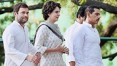Rahul Gandhi, Priyanka Gandhi Vadra and Robert Vadra | File Pic