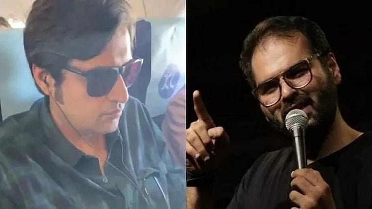 Watch: 'I don't recognise him' Arnab Goswami reacts to Kunal Kamra's in-flight heckling
| File