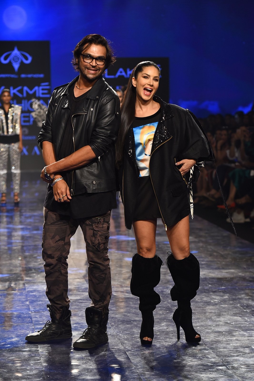 Swapnil Shinde with Sunny Leone