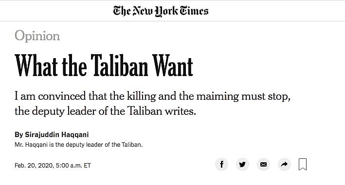 'Shame Osama died before becoming NYT’s editors': Twitter trolls New York Times for publishing Taliban deputy leaders' piece 