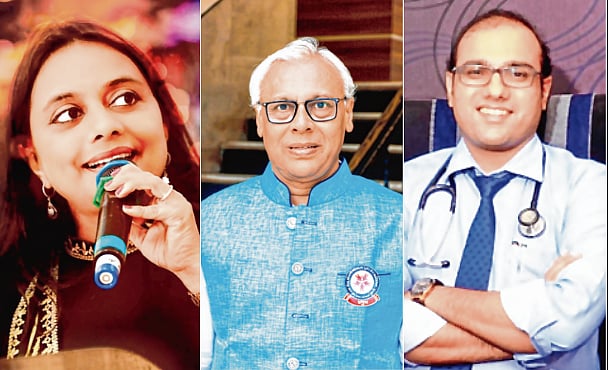 (From Left to right) Vaishali Karani, Sudhir Vora and Dr Vashishth 