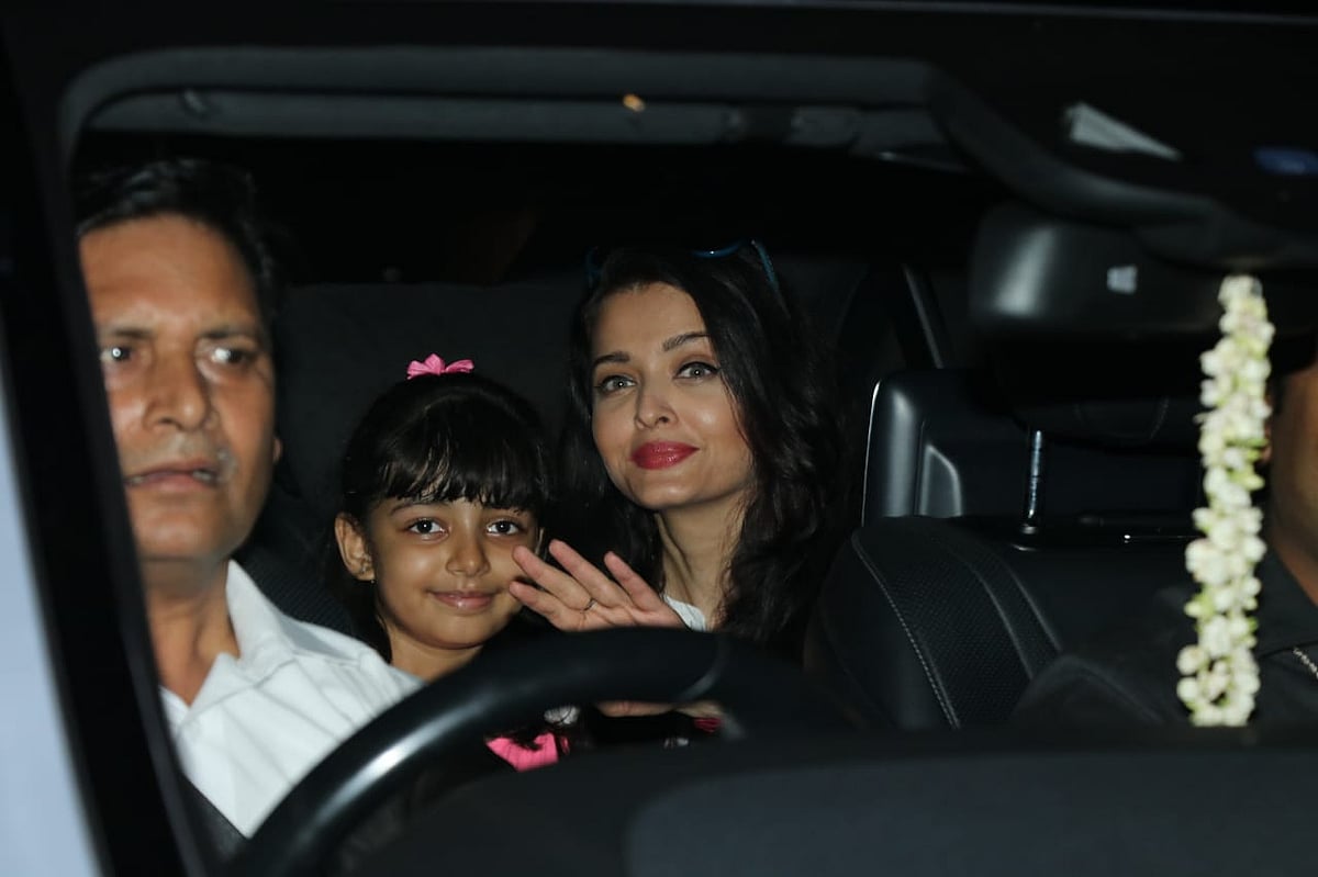 Aishwarya Rai, daughter Aaradhya in Juhu.