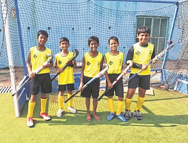 St. Stanislaus boys, (L to R): Mikhial Miranda, Rublyn D'mello, Dann Extross, Roosevelt Vaz, Ethan D'souza