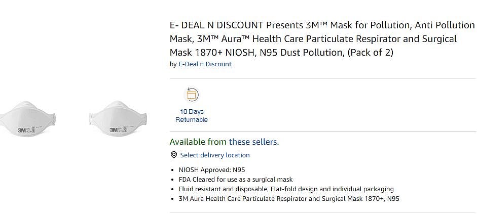 Amazon also showed hiked up rates on the home page. However, once you clicked on the product to inspect it, the price was no longer visible