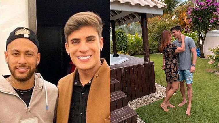 Neymar with Tiago Ramos (L), Tiago Ramos with Neymar's mother | Instagram