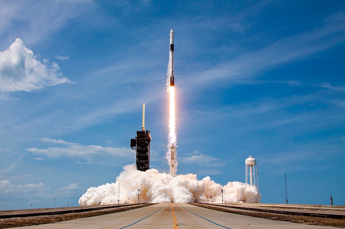 Falcon 9 lifts off from historic Launch Complex 39A and sends Crew Dragon to orbit on its first flight with NASA astronauts