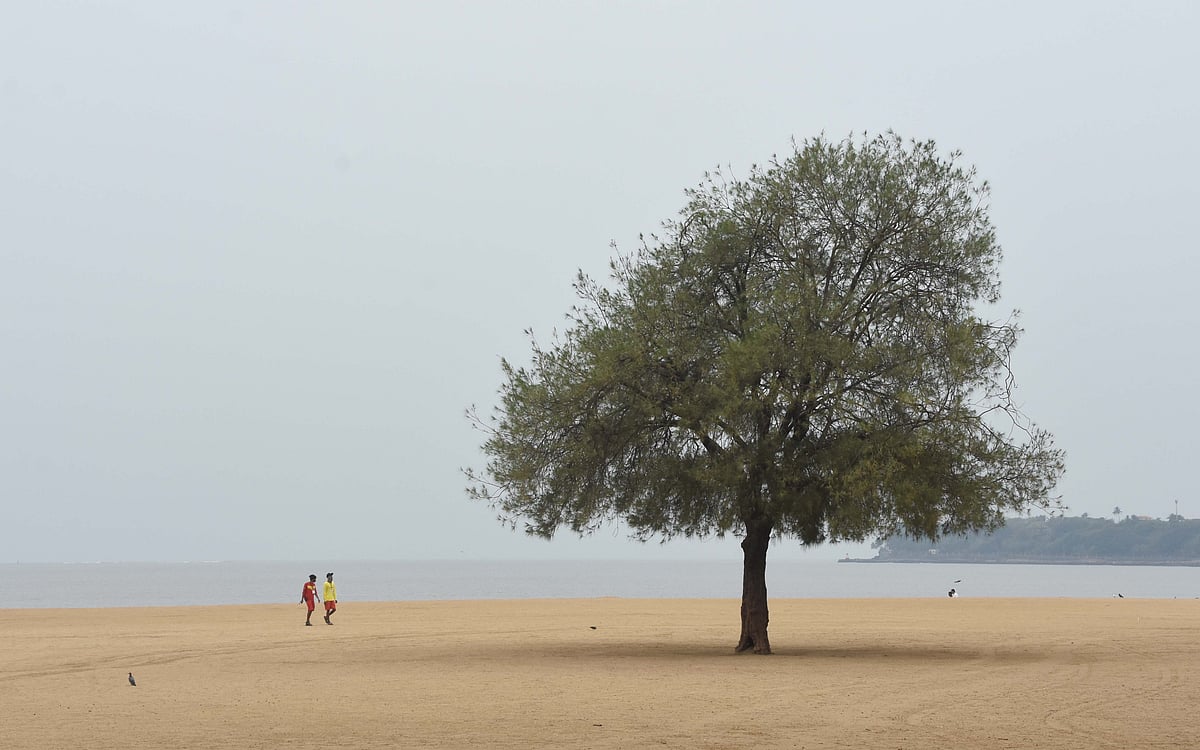 Girgaon Beach  ahead of the Cyclone Nisarga
