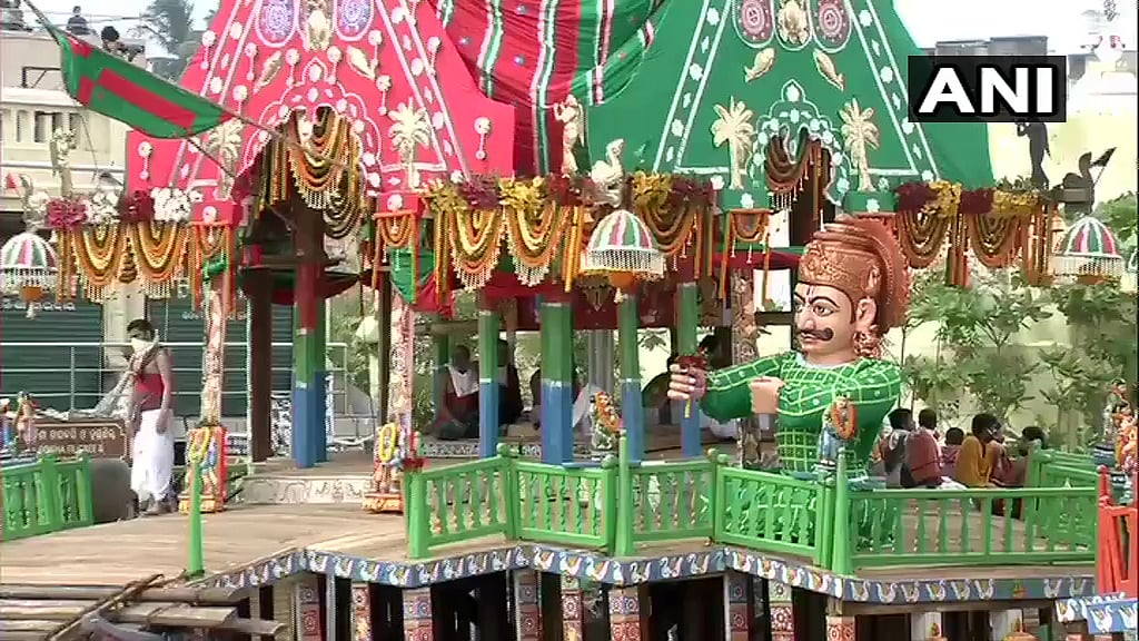 Decorations at Puri for the ongoing Rath Yatra celebrations.
