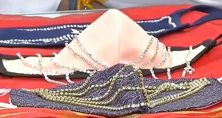 Surat jewelry shop is selling diamond-studded masks that cost up to Rs 4 lakh