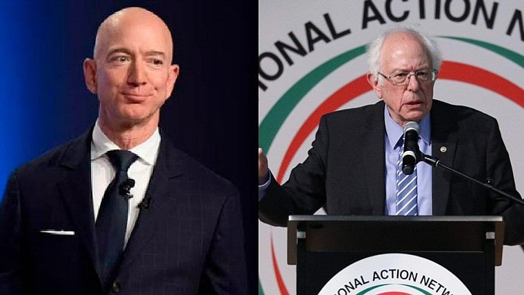 Jeff Bezos adds $13 billion to his net worth in single day; Bernie Sanders says 'Unacceptable!'
