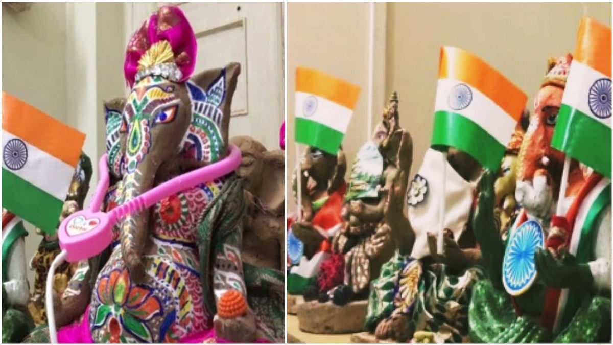 Indore: Group comes up with eco-friendly Ganesha idols  with mask for Ganesh Chaturthi