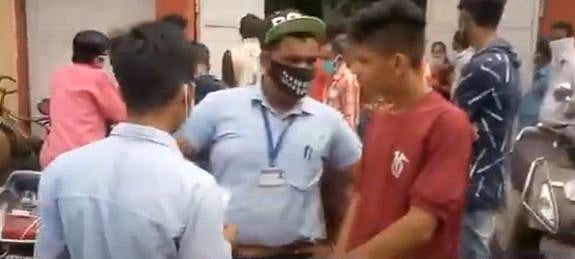 Few students violate protocols of controlling coronavirus at examination centres.