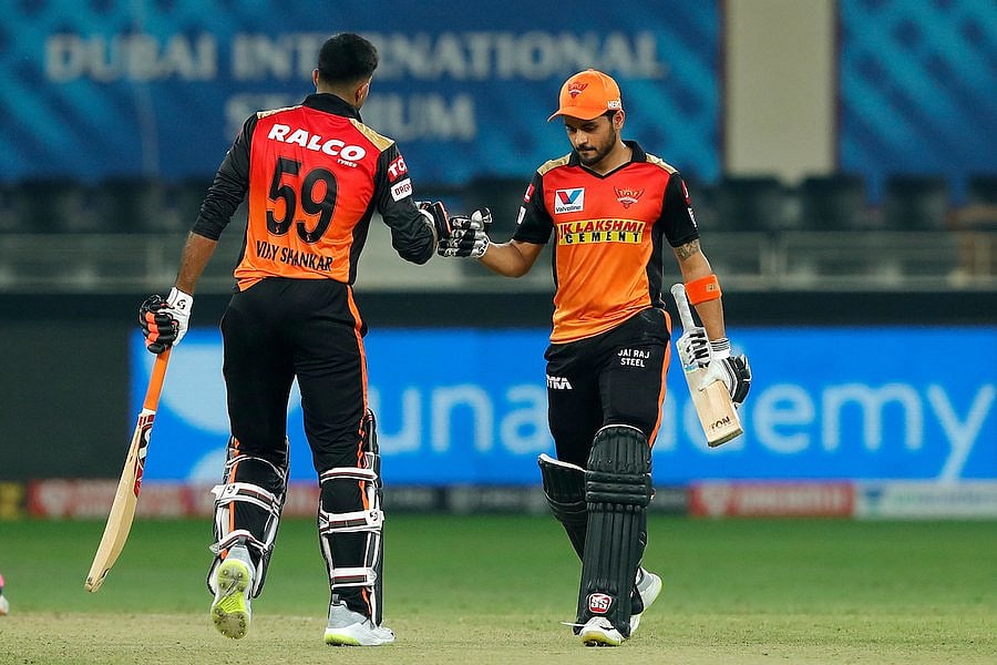 IPL 2020: Manish Pandey, Vijay Shankar propel SRH to easy eight-wicket win over RR