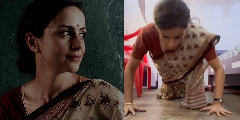 Gul Panag wins the internet by doing push ups in a saree, netizens call her 'Wonder Woman'