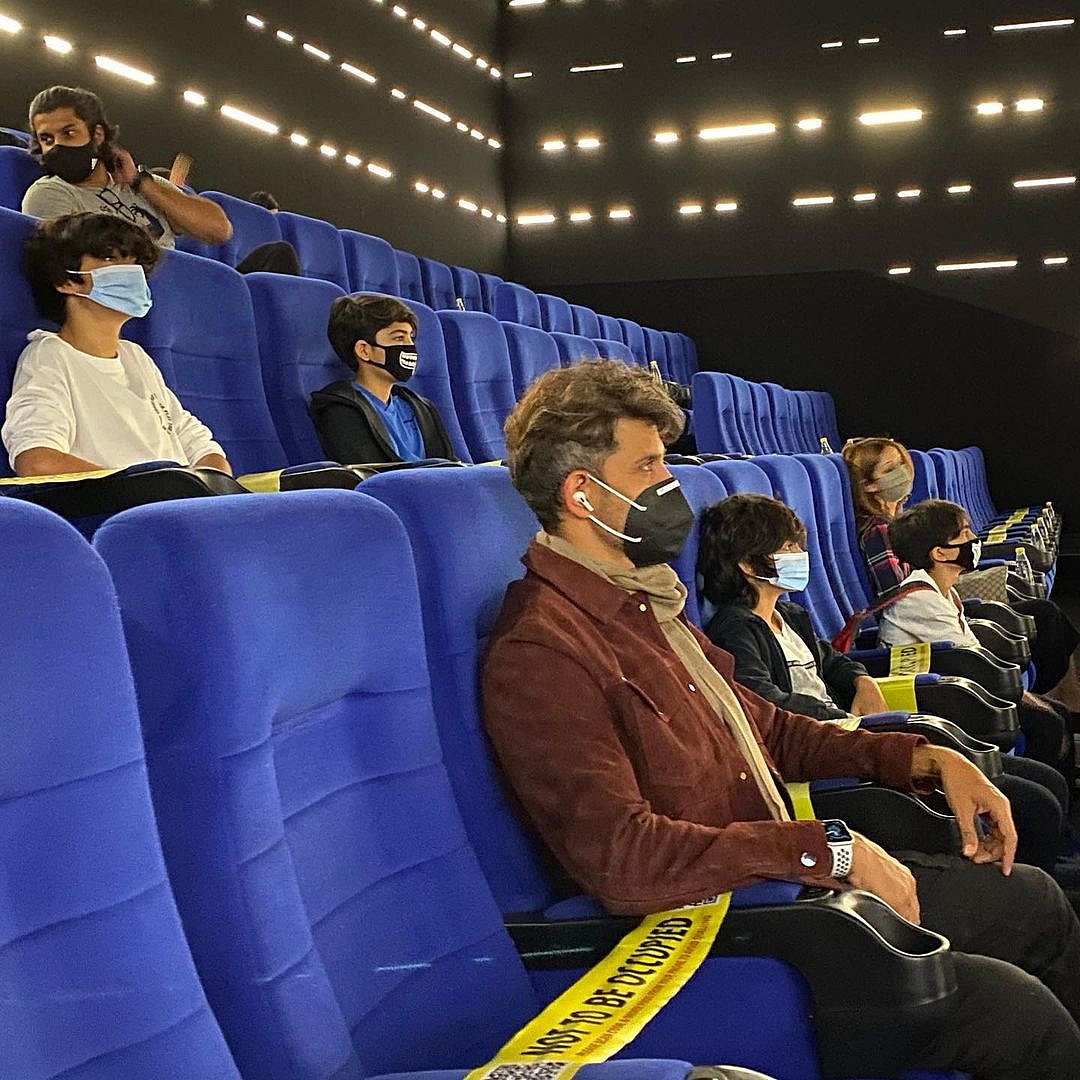 Hrithik Roshan watches 'Wonder Woman 1984' in theatre with Sussanne Khan, kids Hrehaan and Hridhaan