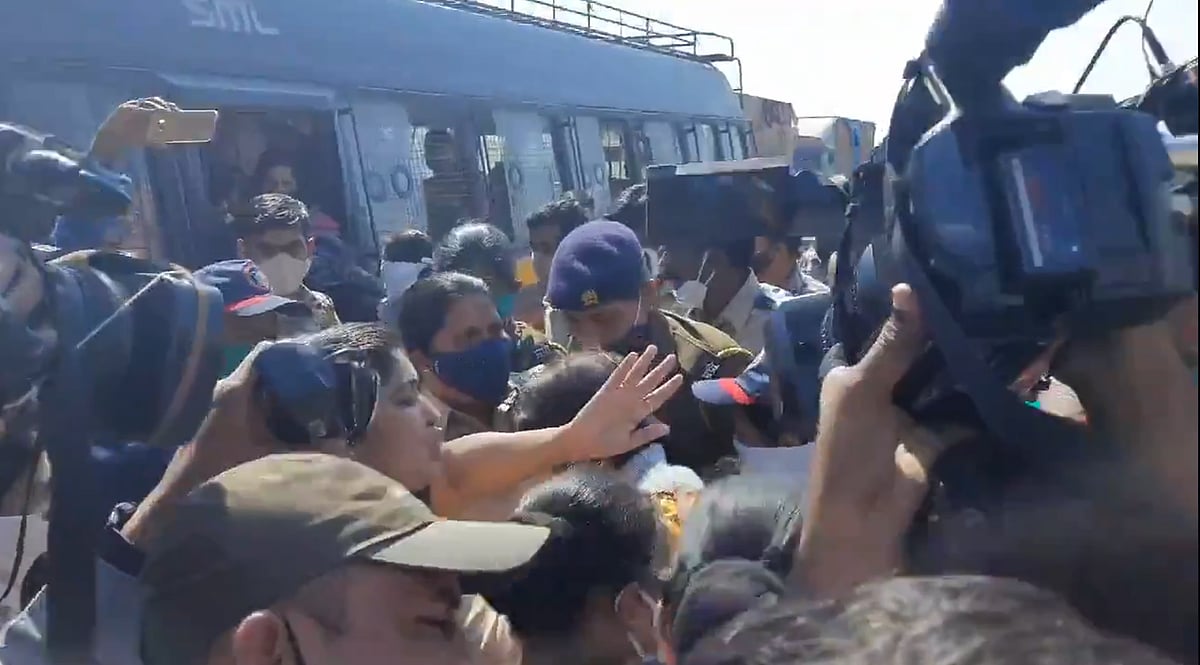 Watch: Activist Trupti Desai, aides detained on way to Shirdi, released later
