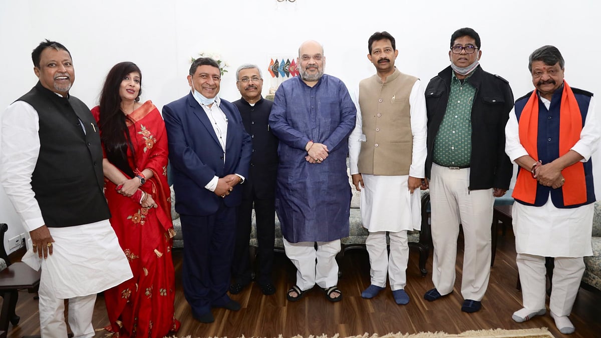 Five former TMC leaders join BJP at Home Minister Amit Shah's residence in Delhi