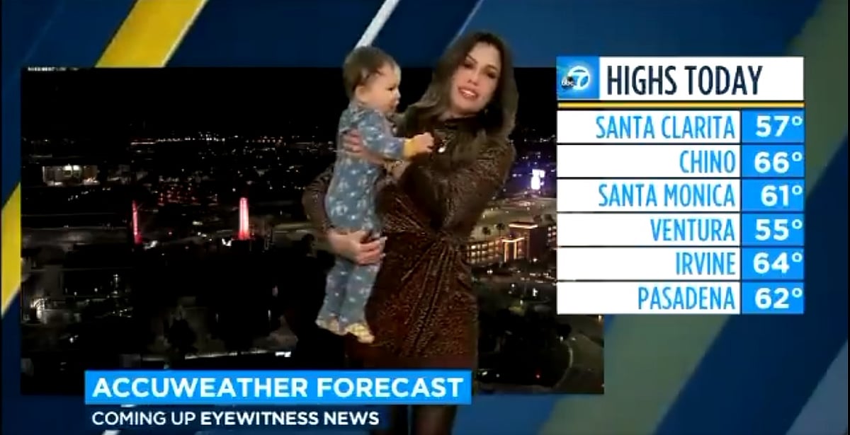 'Absolutely charming moment': Toddler interrupts mom during live weather forecast, wins hearts...