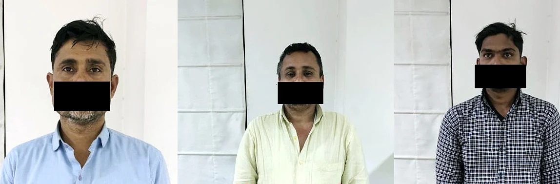 Uttar Pradesh, Jan 27 (ANI): Special task force arrested the robbers involved in a robbery in a Mumbai diamond shop and recovers the looted gold and weapons, in Lucknow on Wednesday.