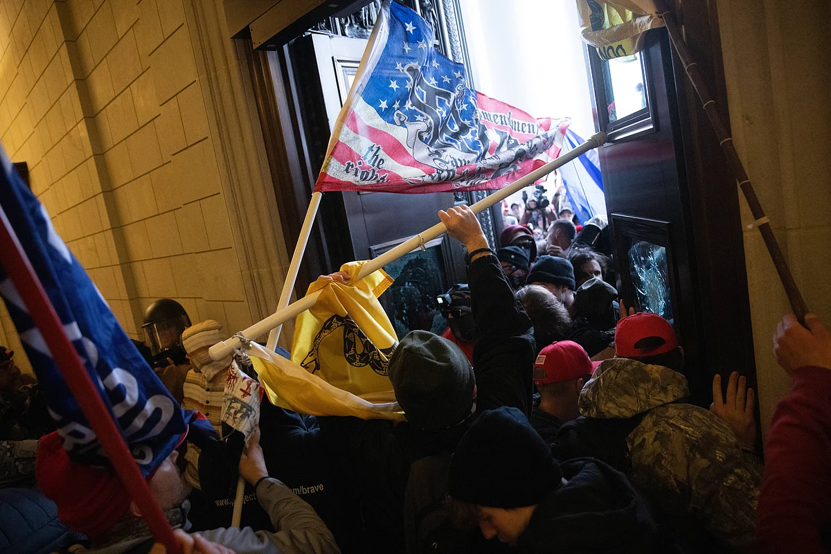 A pro-Trump mob breaks into the U.S. Capitol on January 06, 2021