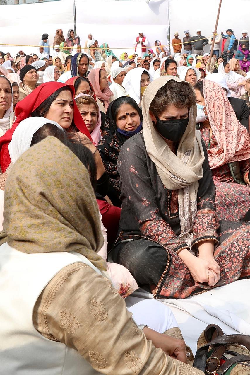 Priyanka Gandhi meets family of deceased farmer in UP's Rampur 