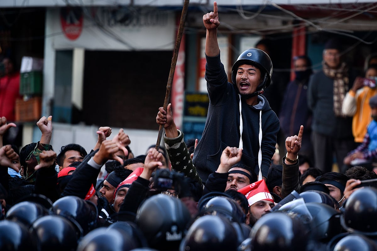 Prachanda's supporters rally against Nepal PM's decision to dissolve Parliament